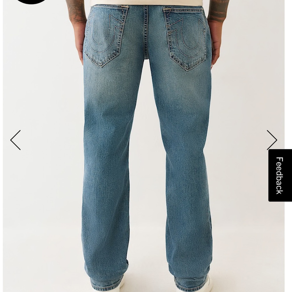 True Religion Men’s Ricky Relaxed Straight Jeans Size 36X34 NWT - Picture 3 of 16